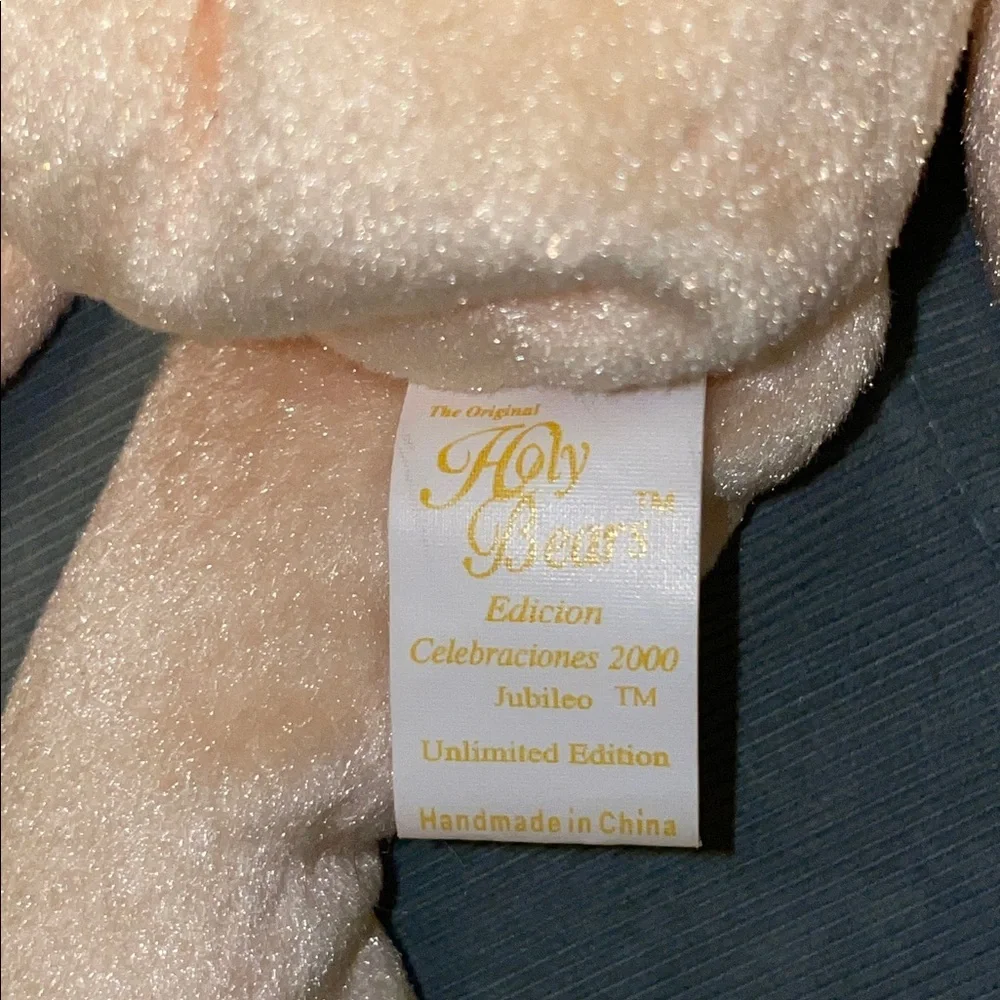 Holy Bears Jubileo Jubilee ANO 2000 Red Bow and Bible Religious Plush